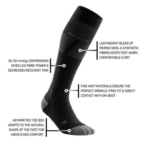 CEP Ultralight Ski Tall Compression Socks, Women - Image 7