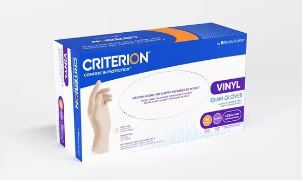 Criterion Vinyl Exam Gloves Standard Clear Non-Sterile - Image 2