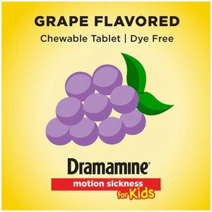 Dramamine Chewable Motion Sickness Relief for Kids, Grape, 8 CT - Image 4