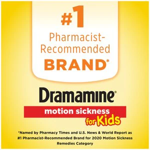 Dramamine Chewable Motion Sickness Relief for Kids, Grape, 8 CT - Image 5