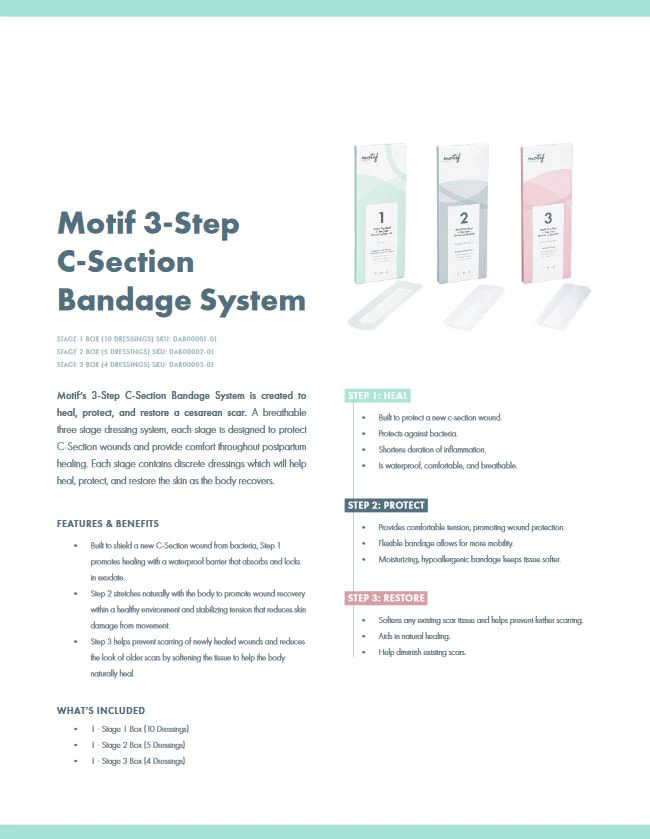 Motif Medical C Section Bandage System Stages 1,2,3 - Image 9