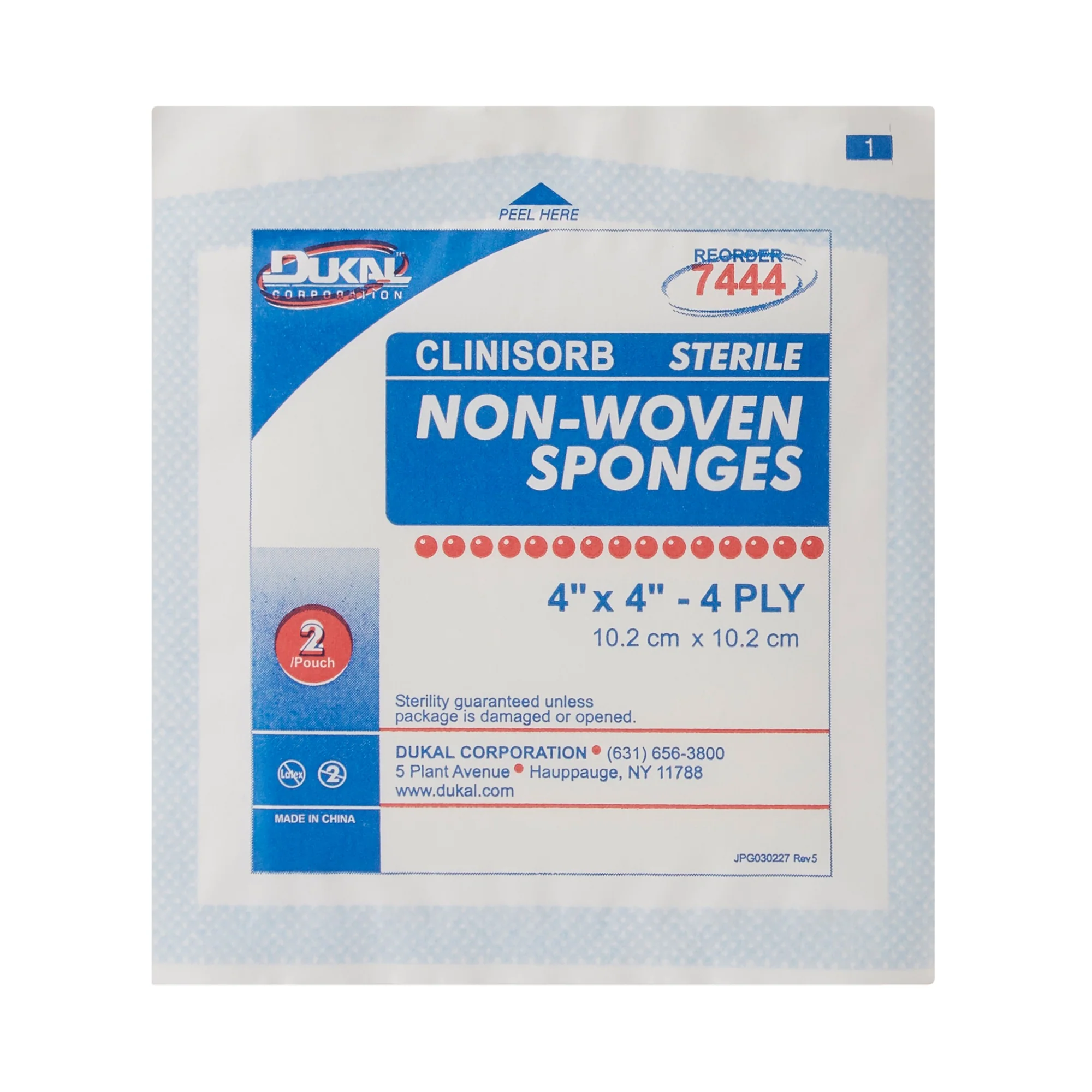 Nonwoven Sponge Clinisorb 4 X 4 Inch 4-Ply Sterile 2 per Pack - Image 2