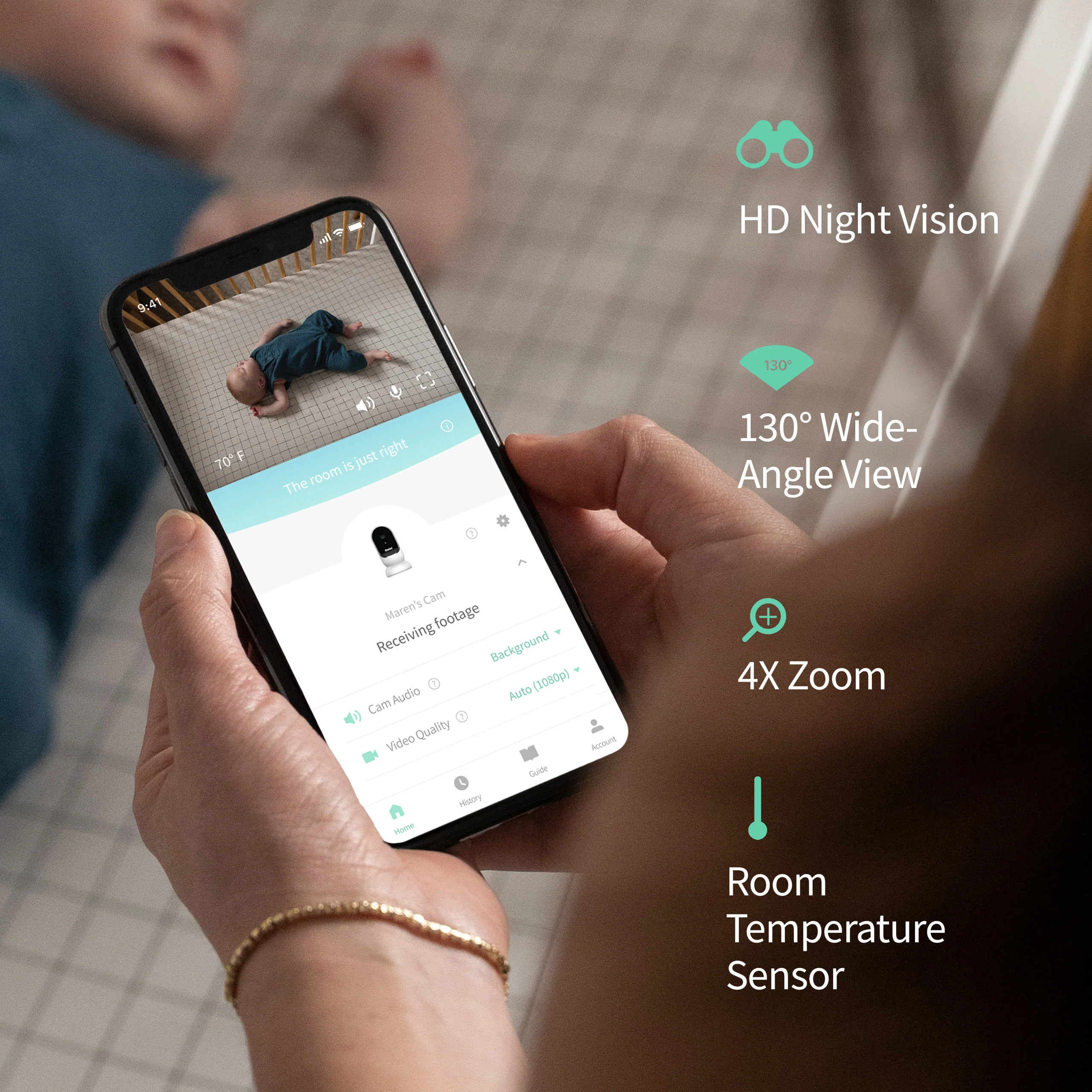 Owlet Cam Smart HD Video Baby Monitor - Image 6