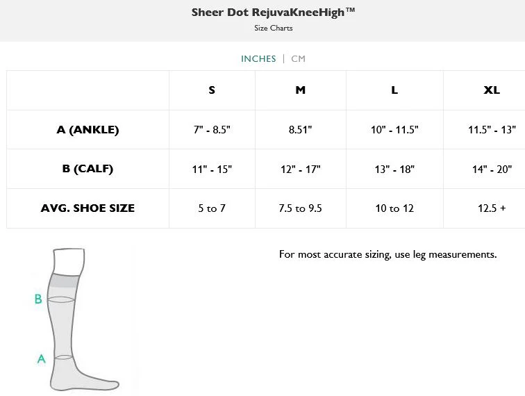 Rejuva Sheer Dot Compression Socks 15-20mmHg - Image 9