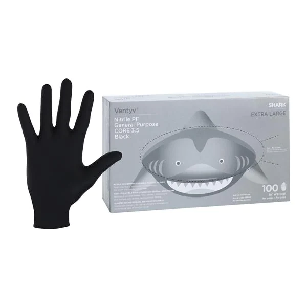 Shark PF Nitrile 220mm Black Gloves - Image 4