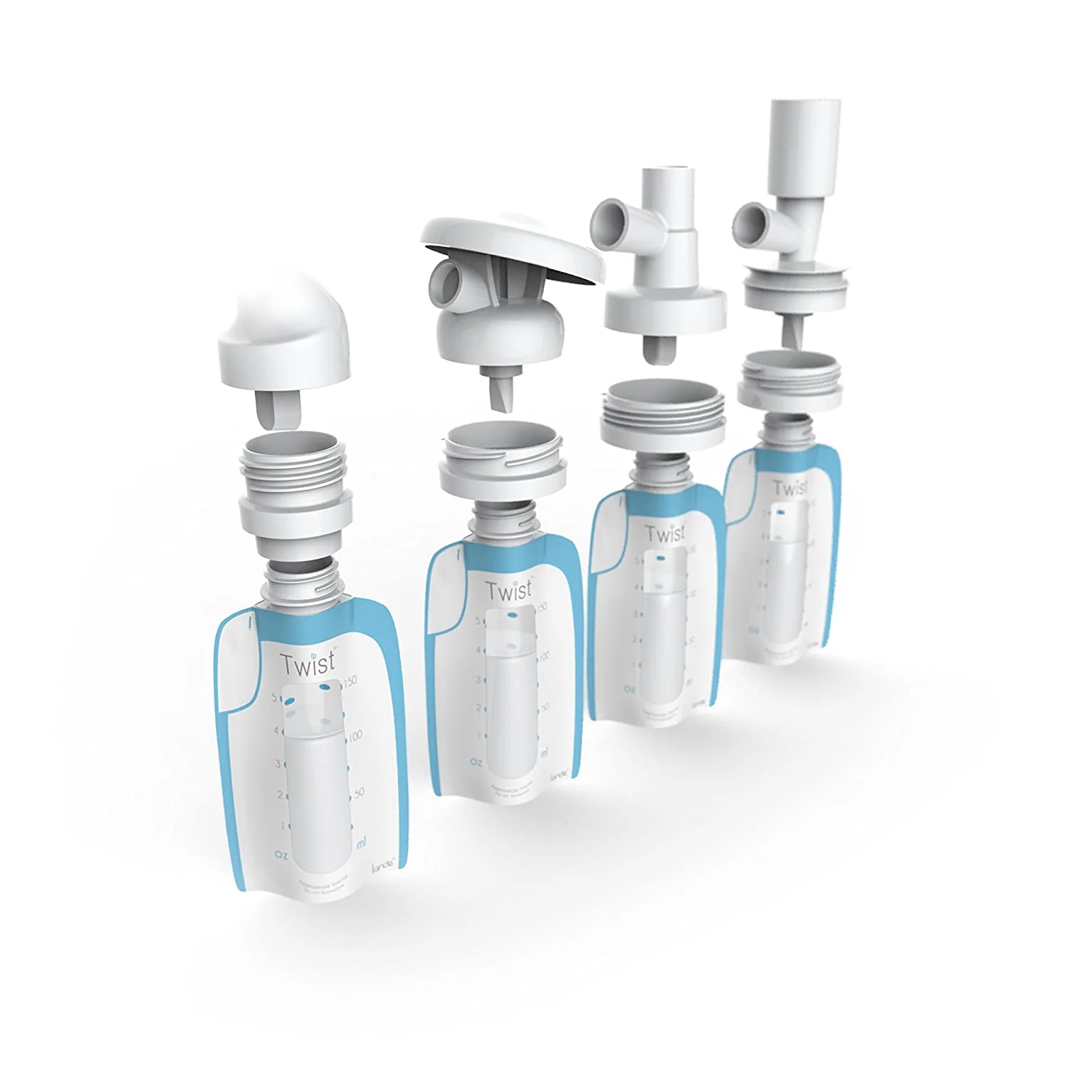 Twist Pouch Direct-Pump Adapter, 14/Set